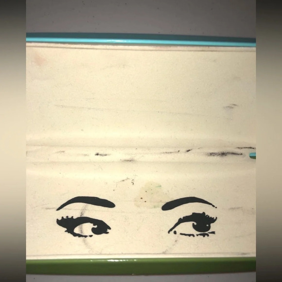 Kate Spade Turquoise and Green Wink Eyes Hard Shell Eye Glass Case - Picture 4 of 5